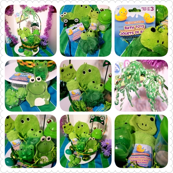 Baby's Frog theme Easter Gift Bath Basket - Picture 4 of 8